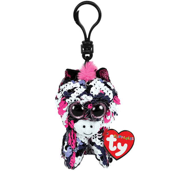 TY BEANIE BOOS FLIPPABLES ZOEY ZEBRA CLIP