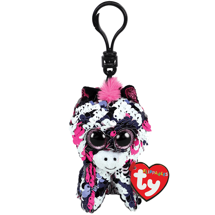 TY BEANIE BOOS FLIPPABLES ZOEY ZEBRA CLIP